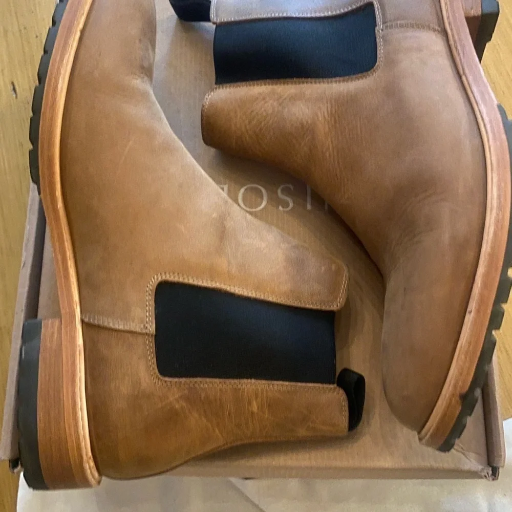 Men’s Brown Chelsea Marco Ankle Leather Nisolo Boots New Size 11